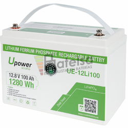 Batera Litio instalacin Solar 12 Voltios 100 Amperios U-Power UE-12Li100