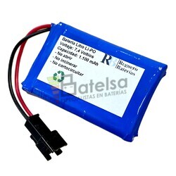 Bater�a Litio Lipo 7,4 Voltios 1.100 mAH