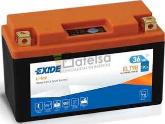 Batera Litio Moto ELT9B Exide 12V 3A