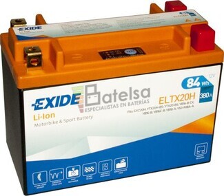 Batera Litio Moto ELTX20H Exide 12V 7A