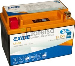 Batera Litio Moto ELTX9 Exide 12V 3A