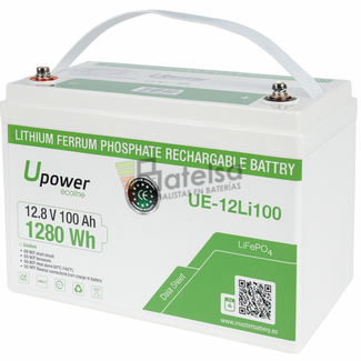 Batera litio para embarcacin 12 Voltios 100 Amperios U-Power UE-12Li100