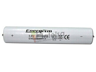 Batera para luces de Emergencia 3,6V 4.000 mAH 182 mm x 33,5mm