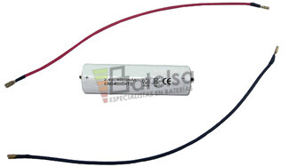 Batera Luz Emergencia 2,4V 4AH C- Cables conexin