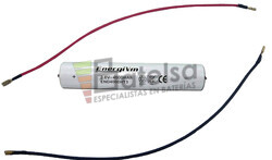 Batera Luz Emergencia 3,6V 4AH C/ Cables conexin