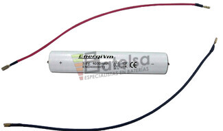 Batera Luz Emergencia 3,6V 4AH C- Cables conexin