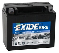 Batera Moto AGM12-10 Exide 12V 10A