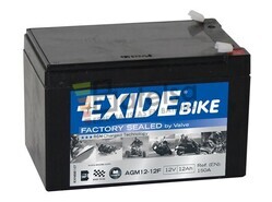 Batera Moto AGM12-12F Exide 12V 12A