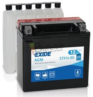 Batera Moto ETX14-BS Exide 12V 12A