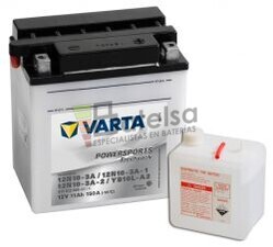 Batera Moto Varta 12N10-3A / 12N10-3A-1 / 12N10-3A-2 / YB10L-A2 12 Voltios 11 Ah