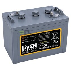 Bater�a 6 voltios 225 Amperios Tracci�n LT106 Liven Battery