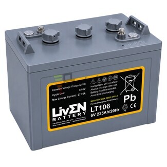 Bater�a 6 voltios 225 Amperios Tracci�n LT106 Liven Battery