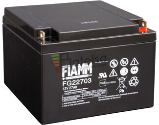 Batera para Alarma de 12 Voltios 27 Amperios FIAMM FG22703