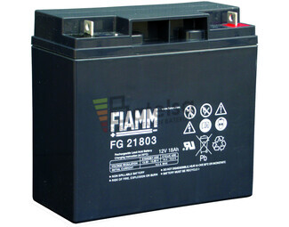 Batera para Ascensores 12 Voltios 18 Amperios FIAMM FG21803