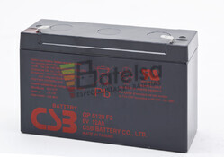 Batera para Ascensores 6 Voltios 12 Amperios CSB GP6120