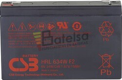 Batera para Ascensores 6 Voltios 9 Amperios CSB HRL634WF2