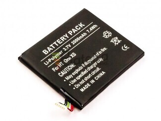 Batera para HTC One XS, Li-Polymer, 3,7V, 2000mAh, 7,4Wh