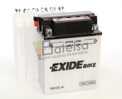 Batera para Moto EXIDE 12 Voltios 12 Amperios EB12C-A - YB12C-A 134mm x 80mm x 175mm