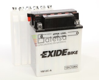 Batera para Moto EXIDE 12 Voltios 12 Amperios EB12C-A - YB12C-A 134mm x 80mm x 175mm