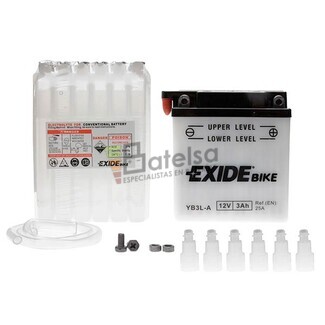 Batera para Moto EXIDE 12 Voltios 3 Amperios EB3L-A - YB3L-A 98mm x 56mm x 110mm