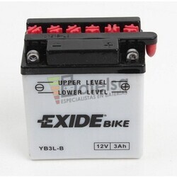 Batera para Moto EXIDE 12 Voltios 3 Amperios EB3L-B - YB3L-B 98mm x 56mm x 110mm