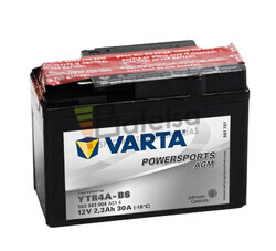 Batera para Moto VARTA 12 Voltios 2.3 Ah en C10 PowerSports AGM Ref.503903004 YTR4A-BS EN 30 A 114x49x86