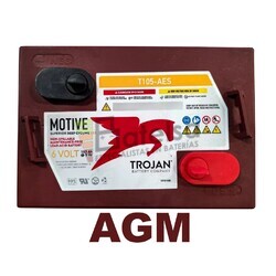 Batera para Nutica AGM 6 Voltios 225 Amperios Trojan T-105 AES