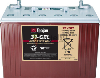 Batera plataforma elevadora 12 Voltios 108 Amperios Trojan 31-GEL