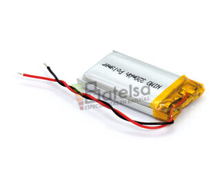 Batera recargable 3.7V 280 Mah de Polmero de Litio GSP052035-502035