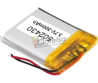 Batera recargable 3.7V 300 Mah de Polmero de Litio 502430PL