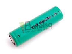 Batería AA recargable sin Lengüetas 1.2 Voltios 2.000 mAh