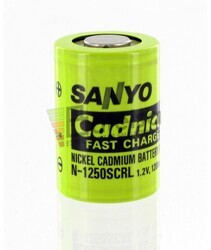 Batera 4/5SC recargable SANYO N-1250SCRL 1.2 Voltios 1.200 mAh sin Lengetas