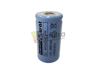 Batera recargable Sub-C 1.2 Voltios 2.400 mAh sin lengetas