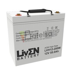 Batera SAI 12 Voltios 55 Amperios Alta descarga LVH12-200W