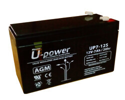 Batera SAI 12 Voltios 7 Amperios U-POWER UP7-12