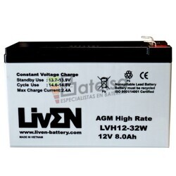 Batera SAI 12 Voltios 8 Amperios LVH12-32W