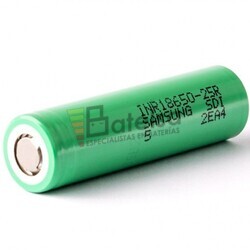 Batera Samsung INR18650 3.6 Voltios 2.500 mAh