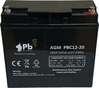 Batera Scooter elctrico 12 Voltios 20 Amperios PBC12-20