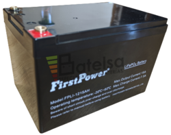 Batera Scooter elctrico Litio 12 Voltios 15 Amperios LiFePO4 FPLI12-15AH First Power