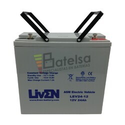 Batera Silla Movilidad 12 Voltios 24 Amperios LEV24-12