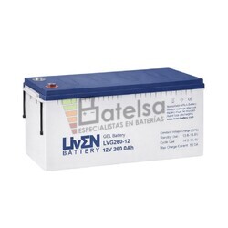 Bater�a Solar GEL 12 Voltios 260 Amperios LVG260-12 LIVEN
