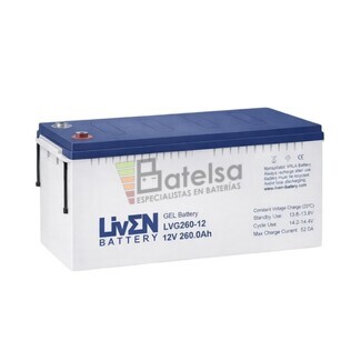 Bater�a Solar GEL 12 Voltios 260 Amperios LVG260-12 LIVEN