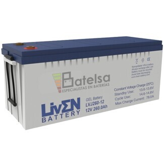 Batera Solar GEL 12 Voltios 260 Amperios LVJ260-12 LIVEN