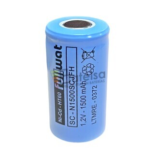 Batera Sub-C recargable 1.2 Voltios 1.500 mAh sin Lengetas NI-CD