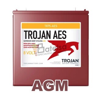 Batera Trojan AGM T-875 AES 8 Voltios 169 Amperios