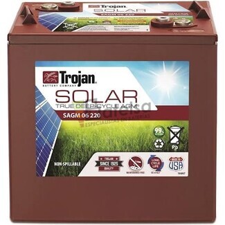 Batera Trojan Solar AGM SAGM 06 220 6 Voltios 220 Amperios C20 262 x 179 x 273mm