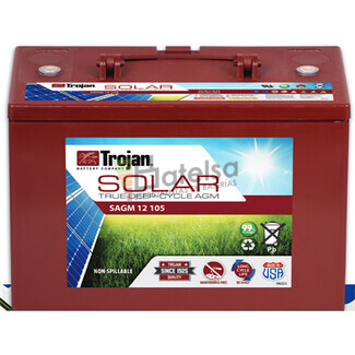 Batera Trojan Solar AGM SAGM 12 105 12 Voltios 105 Amperios C20 325 x 173 x 237mm