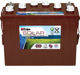 Batera Trojan Solar Signature SSIG 12 170 12 Voltios 153 Amperios C20 354 x 181 x 272mm