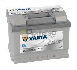 Batera VARTA 12 Voltios 61 Ah Silver Dynamic 561 400 060 Ref. D21 EN 600A 242X175X175