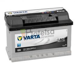 Batera VARTA 12 Voltios 70 Ah Black Dynamic 570 144 064 Ref.E9 EN 640A 278X175X175